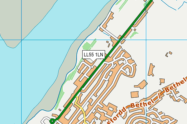 LL55 1LN map - OS VectorMap District (Ordnance Survey)