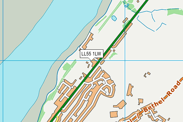 LL55 1LW map - OS VectorMap District (Ordnance Survey)