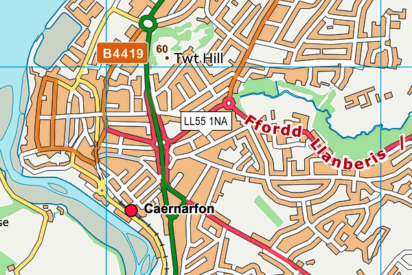 LL55 1NA map - OS VectorMap District (Ordnance Survey)