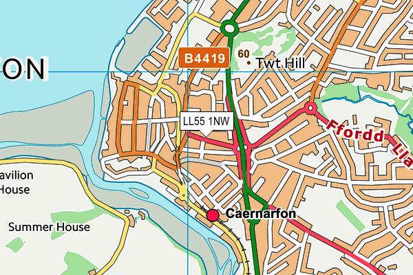 LL55 1NW map - OS VectorMap District (Ordnance Survey)