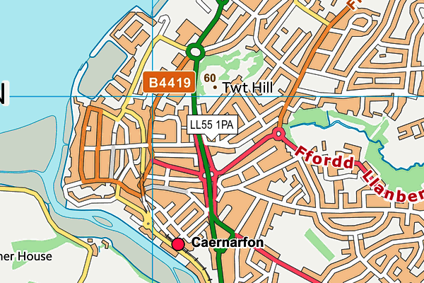 LL55 1PA map - OS VectorMap District (Ordnance Survey)