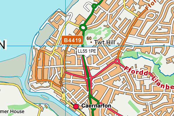 LL55 1PE map - OS VectorMap District (Ordnance Survey)