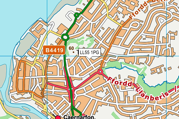 LL55 1PG map - OS VectorMap District (Ordnance Survey)