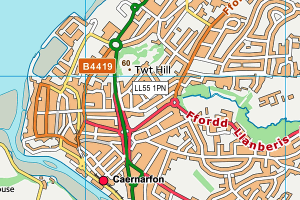 LL55 1PN map - OS VectorMap District (Ordnance Survey)