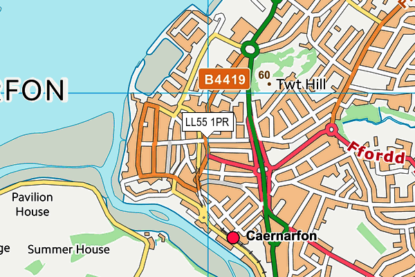 LL55 1PR map - OS VectorMap District (Ordnance Survey)