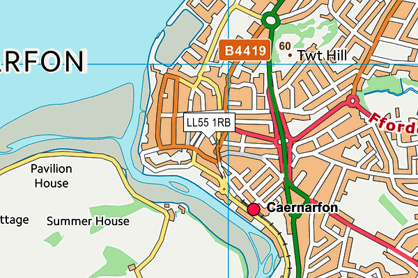 LL55 1RB map - OS VectorMap District (Ordnance Survey)