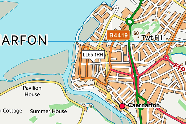 LL55 1RH map - OS VectorMap District (Ordnance Survey)