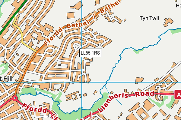 LL55 1RS map - OS VectorMap District (Ordnance Survey)