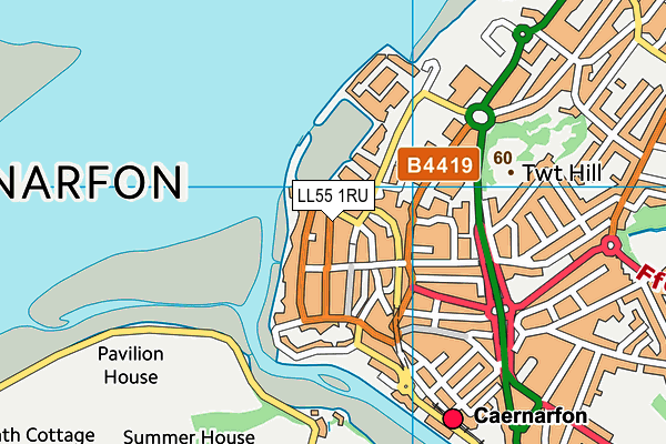 LL55 1RU map - OS VectorMap District (Ordnance Survey)