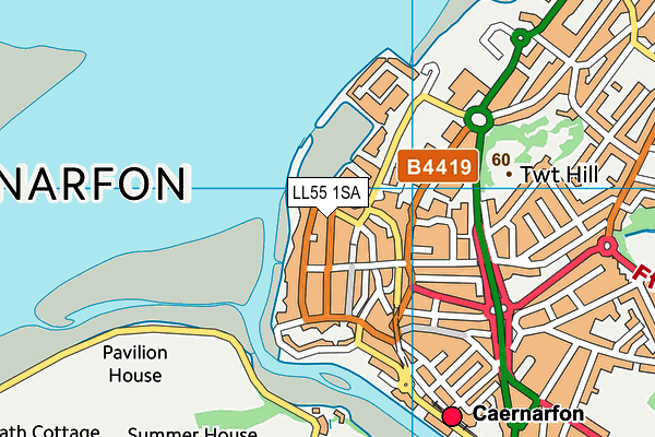 LL55 1SA map - OS VectorMap District (Ordnance Survey)