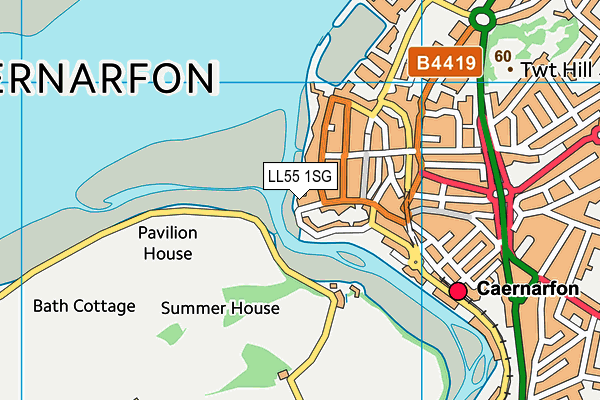 LL55 1SG map - OS VectorMap District (Ordnance Survey)