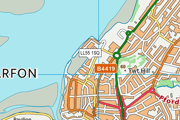 LL55 1SQ map - OS VectorMap District (Ordnance Survey)