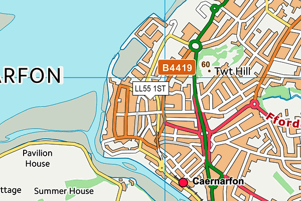 LL55 1ST map - OS VectorMap District (Ordnance Survey)