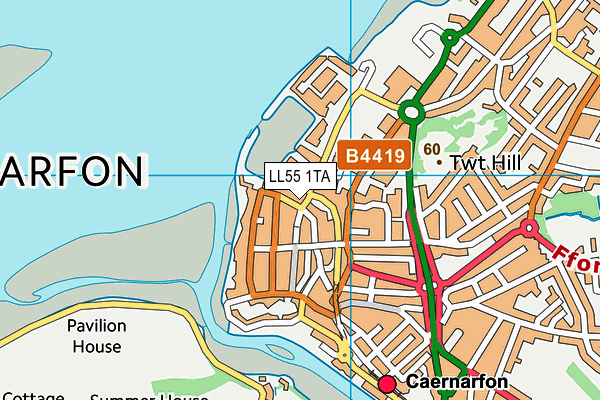 LL55 1TA map - OS VectorMap District (Ordnance Survey)