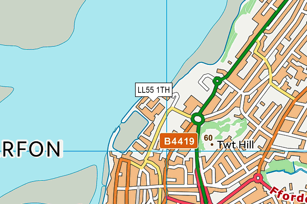 LL55 1TH map - OS VectorMap District (Ordnance Survey)