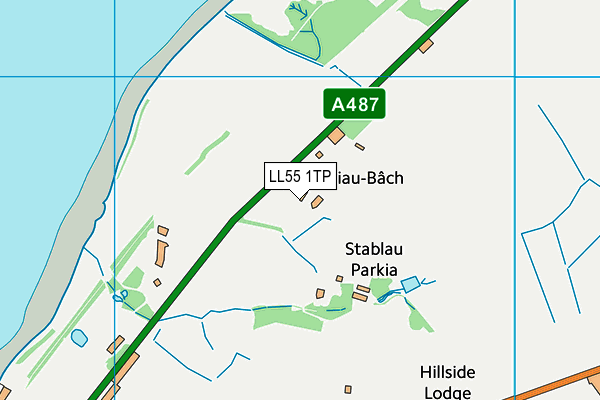 LL55 1TP map - OS VectorMap District (Ordnance Survey)