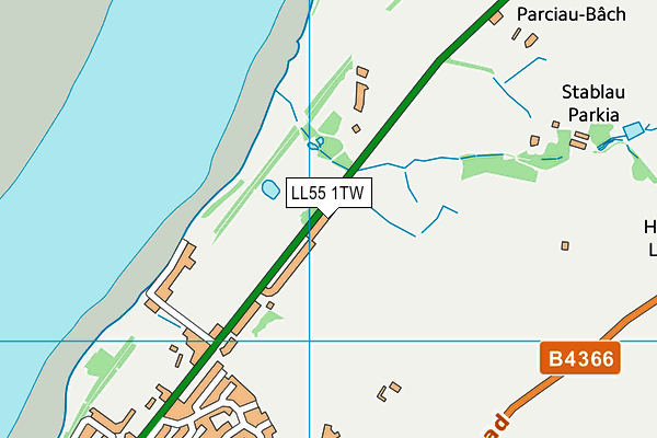 LL55 1TW map - OS VectorMap District (Ordnance Survey)