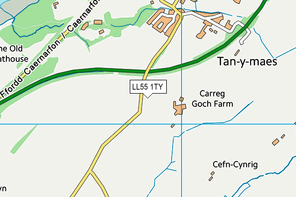 LL55 1TY map - OS VectorMap District (Ordnance Survey)