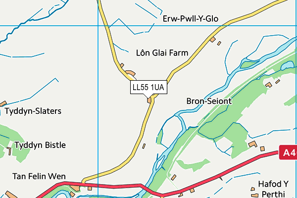 LL55 1UA map - OS VectorMap District (Ordnance Survey)