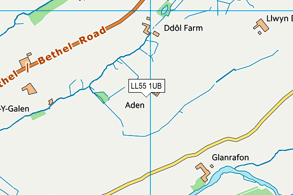 LL55 1UB map - OS VectorMap District (Ordnance Survey)