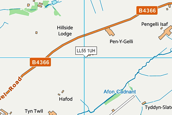 LL55 1UH map - OS VectorMap District (Ordnance Survey)