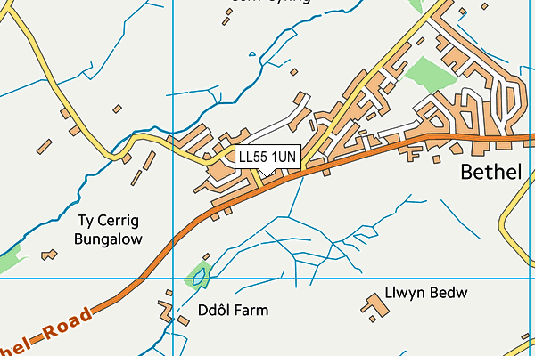 LL55 1UN map - OS VectorMap District (Ordnance Survey)