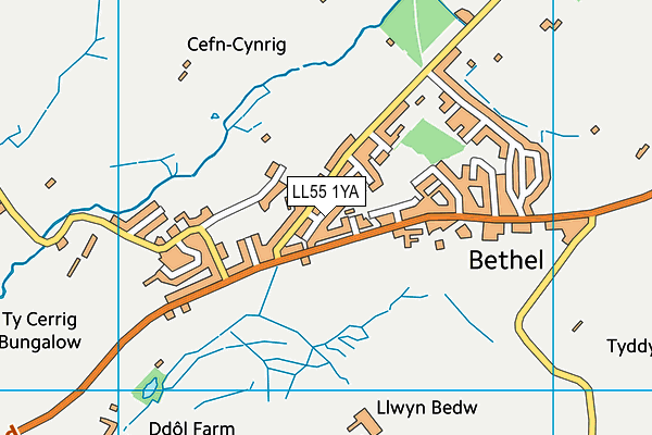 LL55 1YA map - OS VectorMap District (Ordnance Survey)