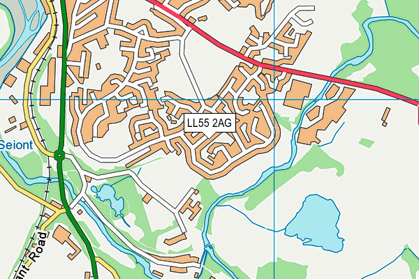 LL55 2AG map - OS VectorMap District (Ordnance Survey)