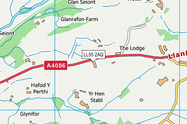 LL55 2AQ map - OS VectorMap District (Ordnance Survey)