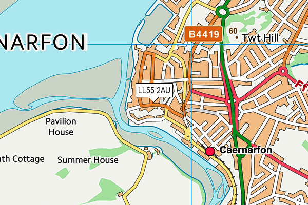 LL55 2AU map - OS VectorMap District (Ordnance Survey)