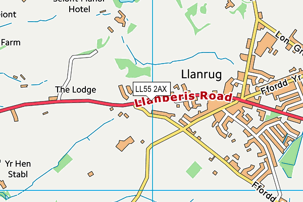 LL55 2AX map - OS VectorMap District (Ordnance Survey)