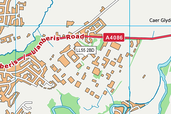 LL55 2BD map - OS VectorMap District (Ordnance Survey)