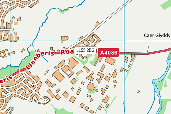 LL55 2BG map - OS VectorMap District (Ordnance Survey)