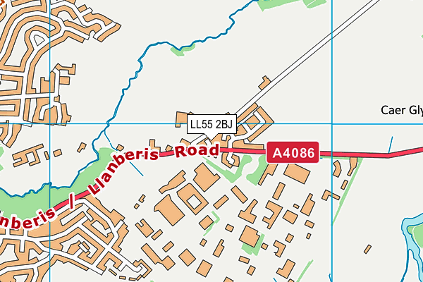 LL55 2BJ map - OS VectorMap District (Ordnance Survey)