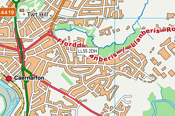 LL55 2DH map - OS VectorMap District (Ordnance Survey)