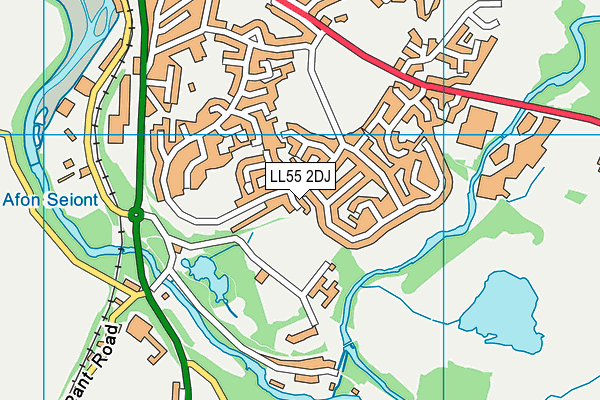 LL55 2DJ map - OS VectorMap District (Ordnance Survey)