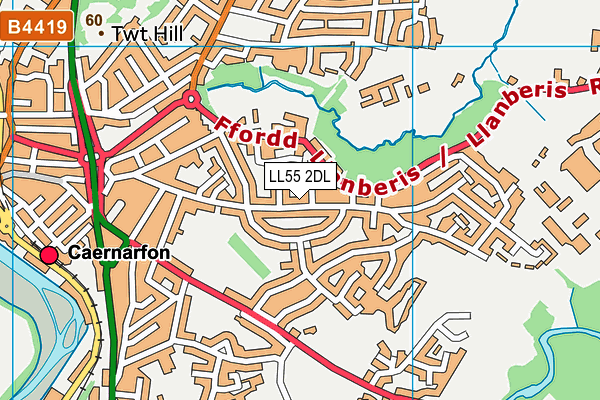 LL55 2DL map - OS VectorMap District (Ordnance Survey)