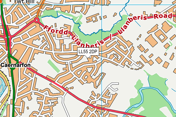 LL55 2DP map - OS VectorMap District (Ordnance Survey)