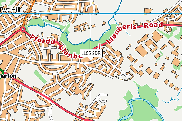 LL55 2DR map - OS VectorMap District (Ordnance Survey)