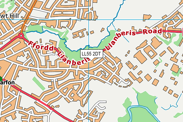LL55 2DT map - OS VectorMap District (Ordnance Survey)