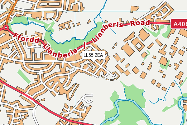 LL55 2EA map - OS VectorMap District (Ordnance Survey)