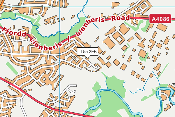 LL55 2EB map - OS VectorMap District (Ordnance Survey)