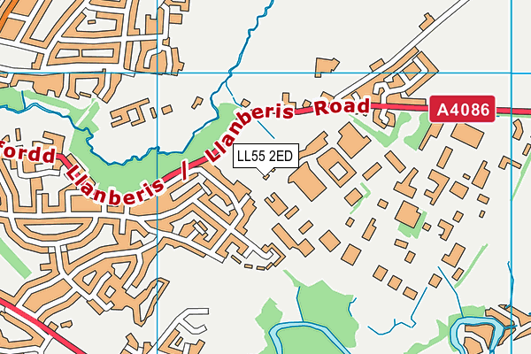 LL55 2ED map - OS VectorMap District (Ordnance Survey)