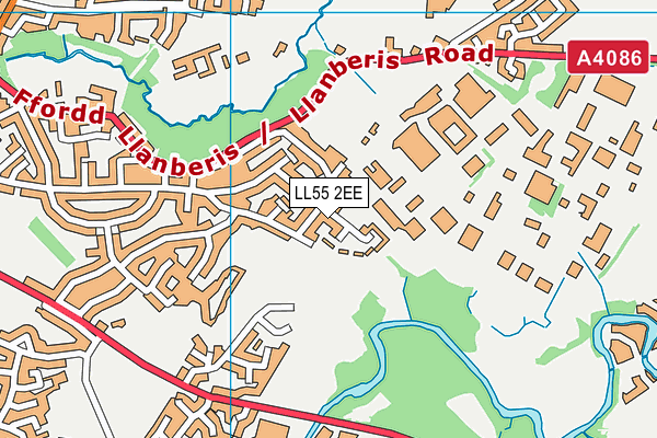 LL55 2EE map - OS VectorMap District (Ordnance Survey)