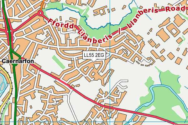 LL55 2EG map - OS VectorMap District (Ordnance Survey)