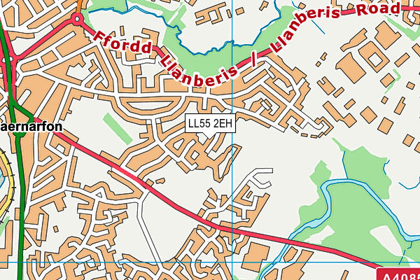 LL55 2EH map - OS VectorMap District (Ordnance Survey)