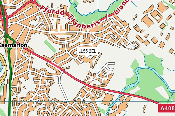 LL55 2EL map - OS VectorMap District (Ordnance Survey)