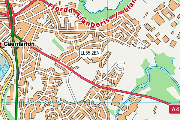 LL55 2EN map - OS VectorMap District (Ordnance Survey)