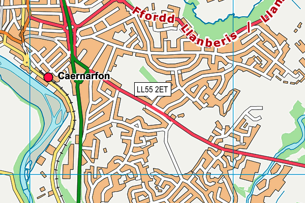 LL55 2ET map - OS VectorMap District (Ordnance Survey)