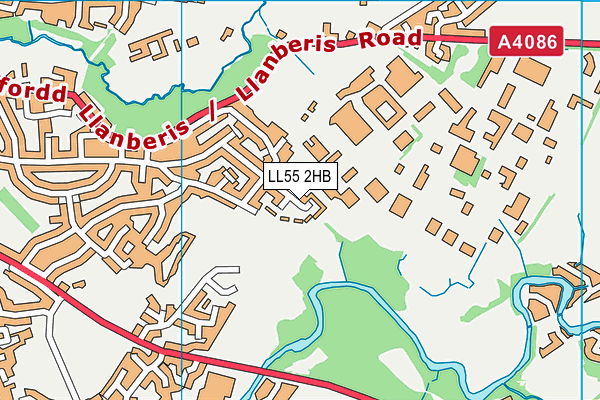 LL55 2HB map - OS VectorMap District (Ordnance Survey)